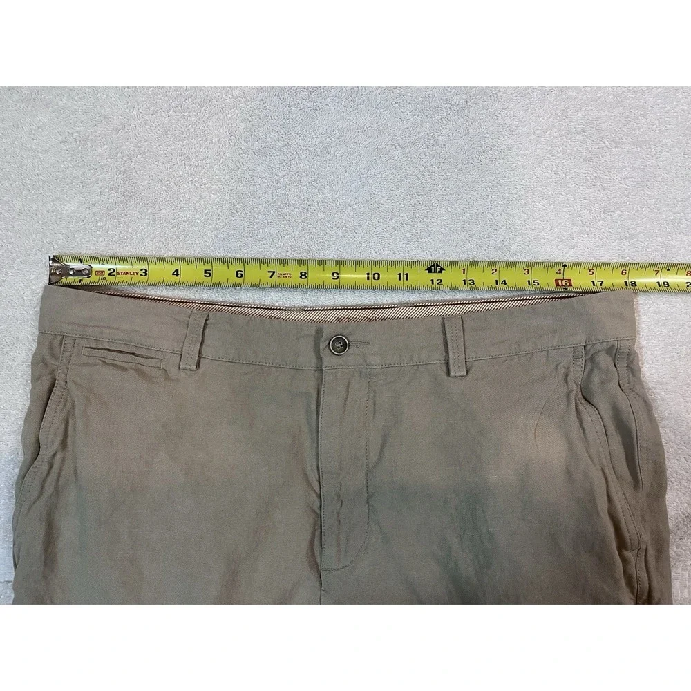 Tommy Bahama‎ Pants Mens 35X30 Chinos Linen Silk Blend Lightweight Beige Khaki